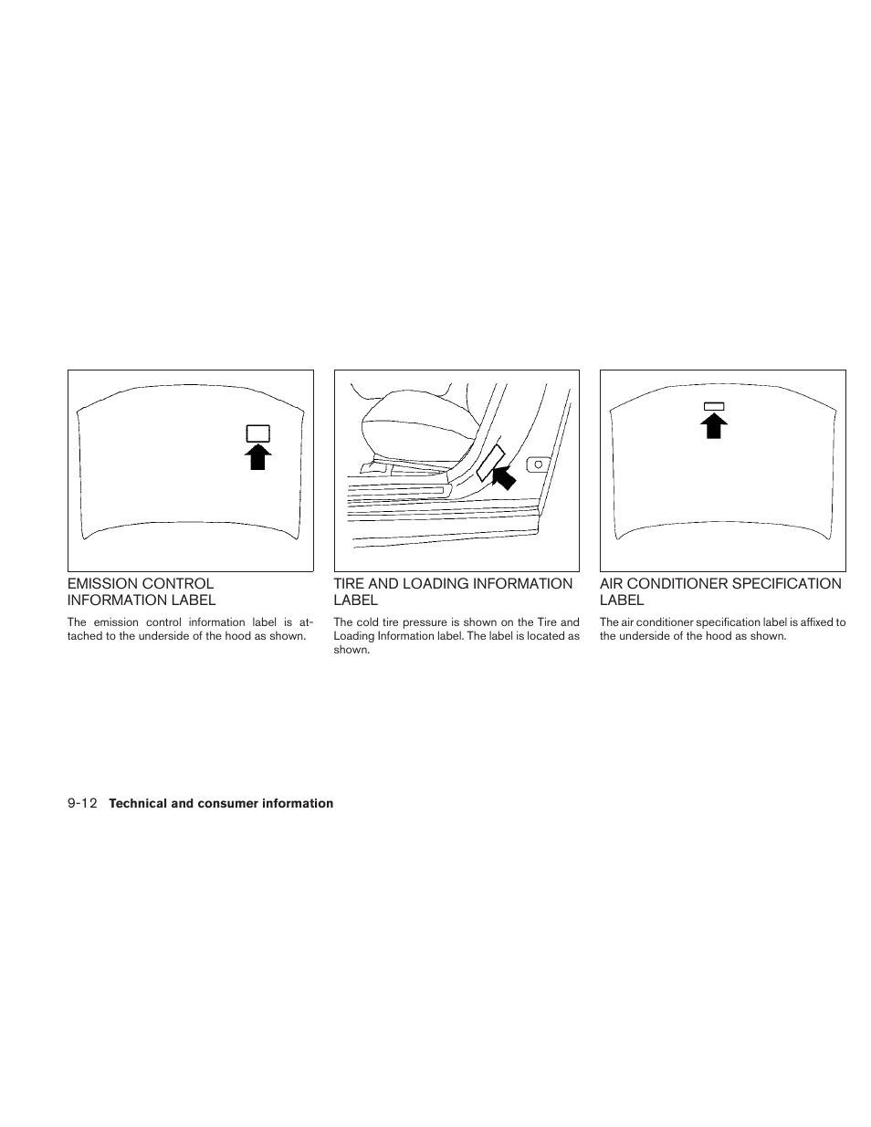 Air conditioner specification label -12 | NISSAN 2010 Sentra User Manual | Page 305 / 331