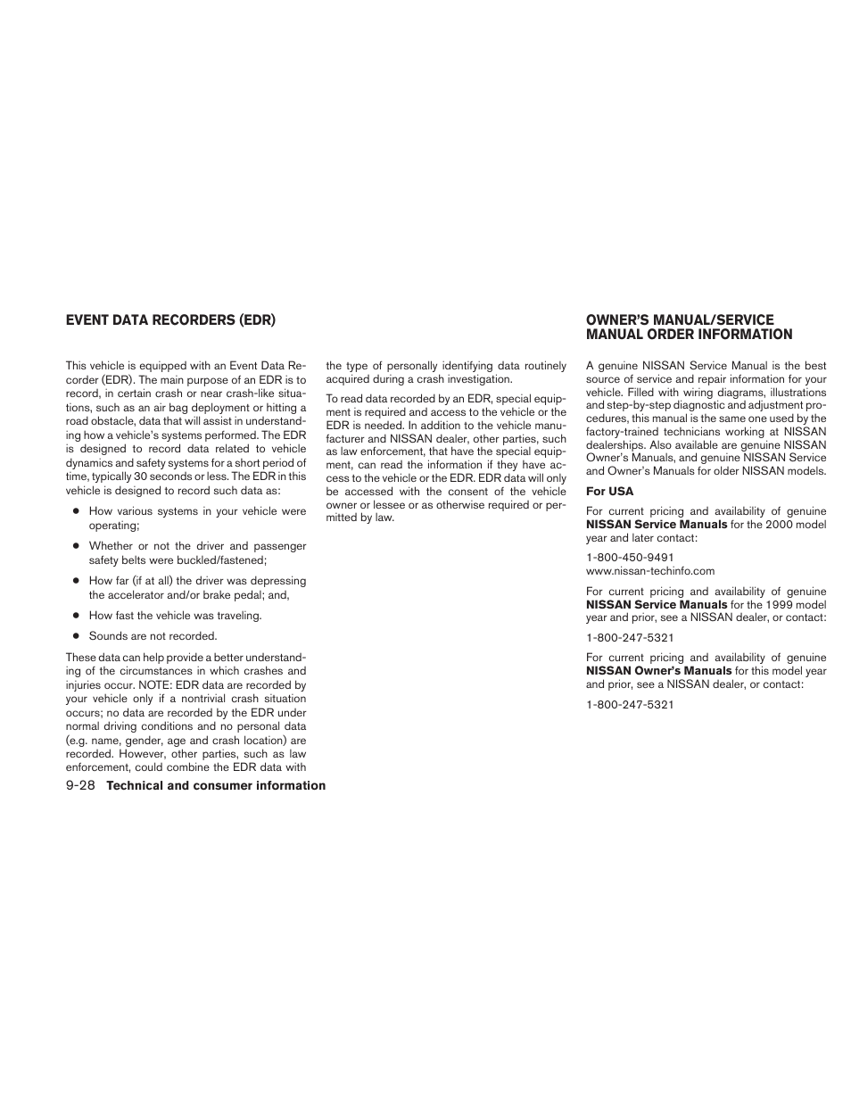 NISSAN 2010 Sentra User Manual | Page 321 / 331