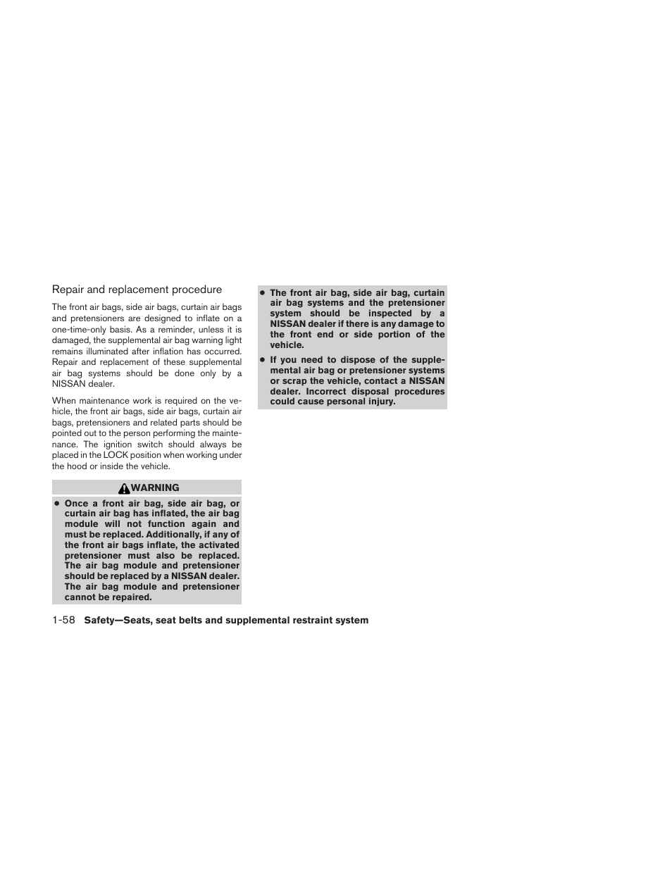 NISSAN 2010 Sentra User Manual | Page 75 / 331