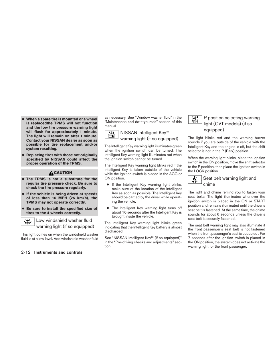 NISSAN 2010 Sentra User Manual | Page 89 / 331