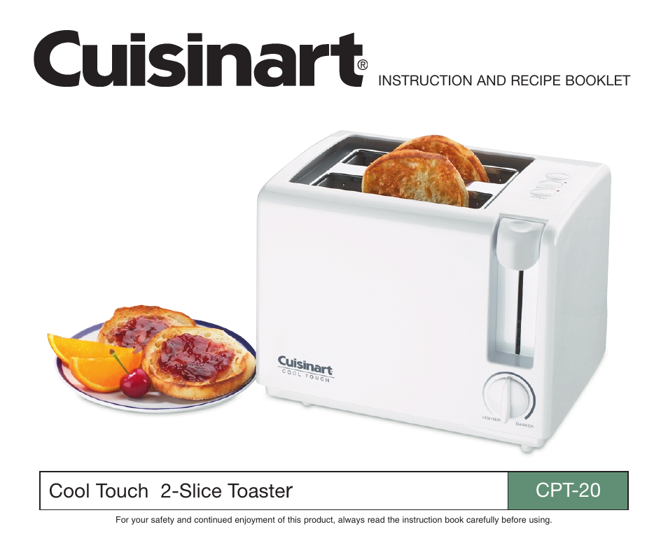 Cuisinart CPT-20 User Manual | 8 pages