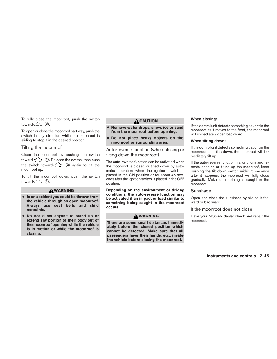 NISSAN 2010 Maxima User Manual | Page 117 / 457