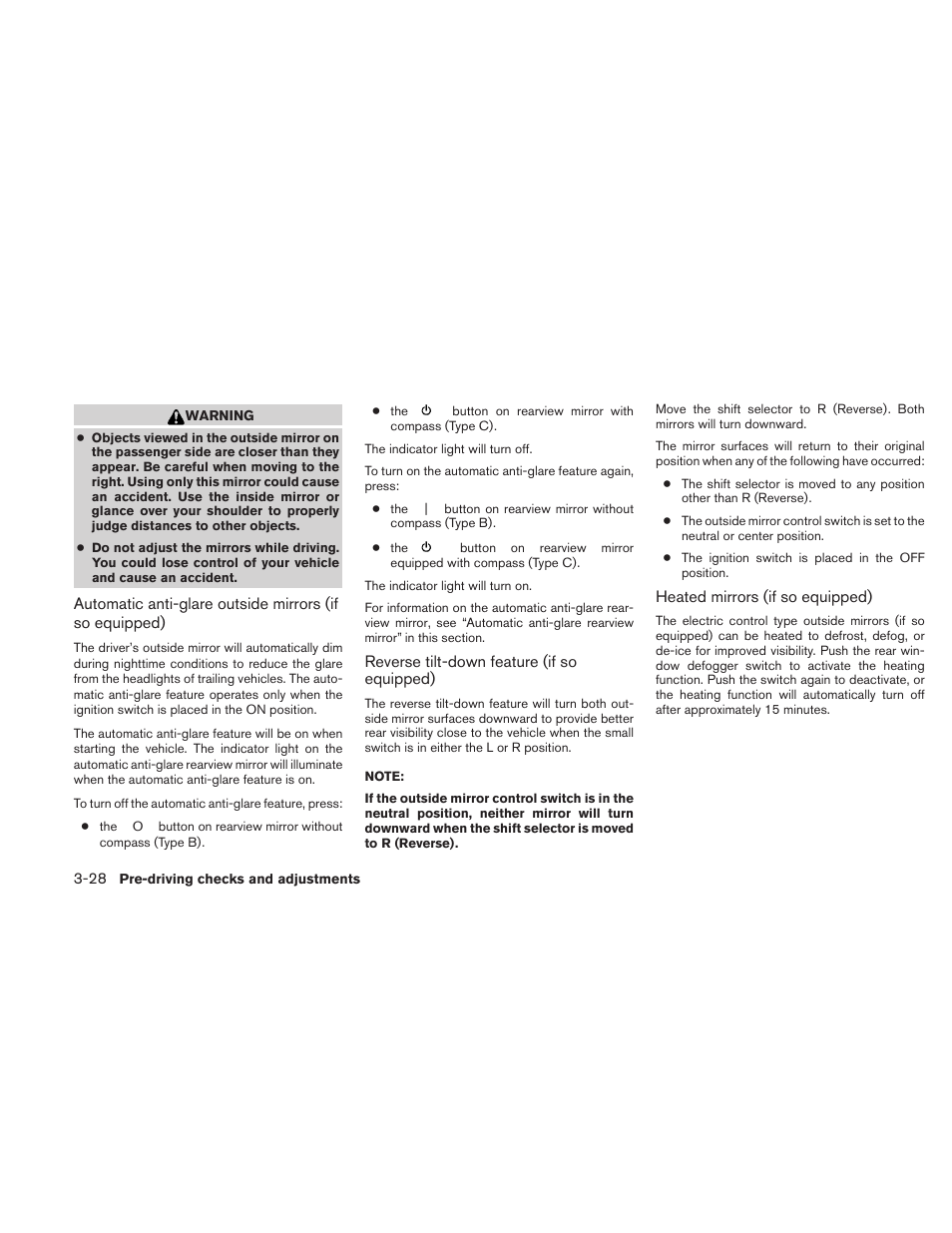 NISSAN 2010 Maxima User Manual | Page 156 / 457