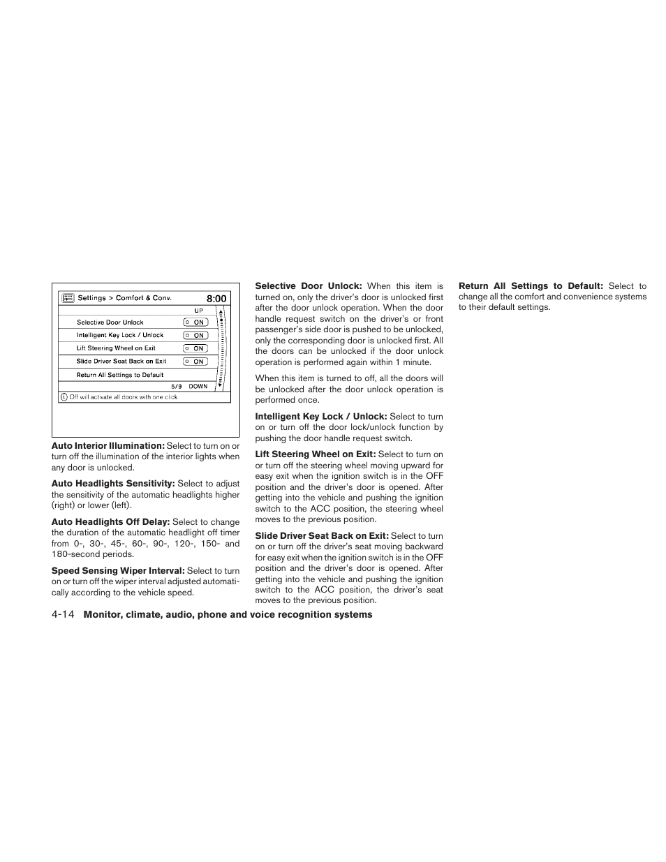 NISSAN 2010 Maxima User Manual | Page 174 / 457