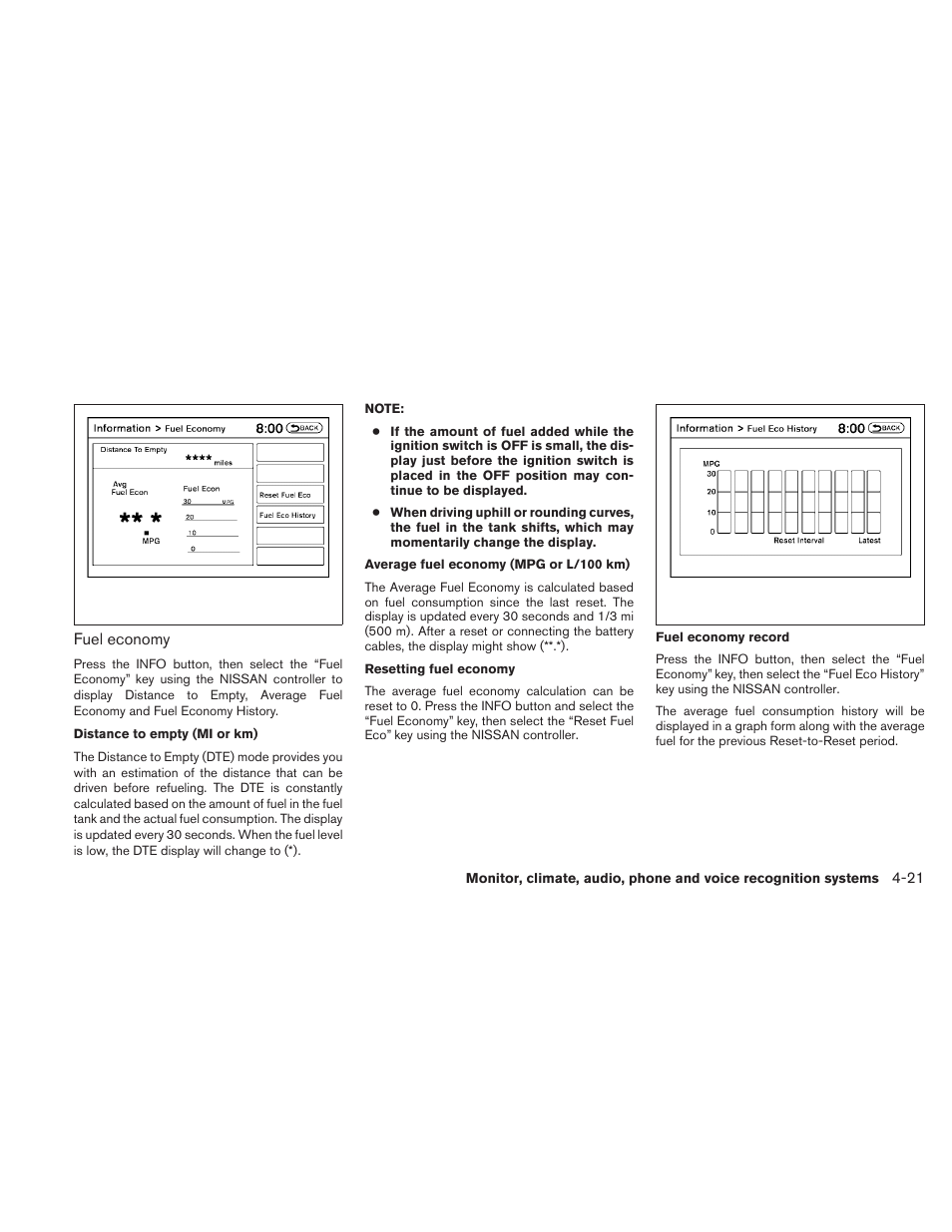 NISSAN 2010 Maxima User Manual | Page 181 / 457