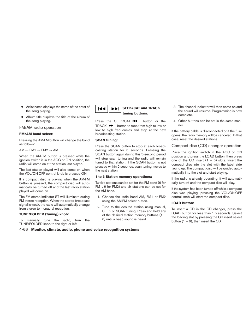 NISSAN 2010 Maxima User Manual | Page 226 / 457