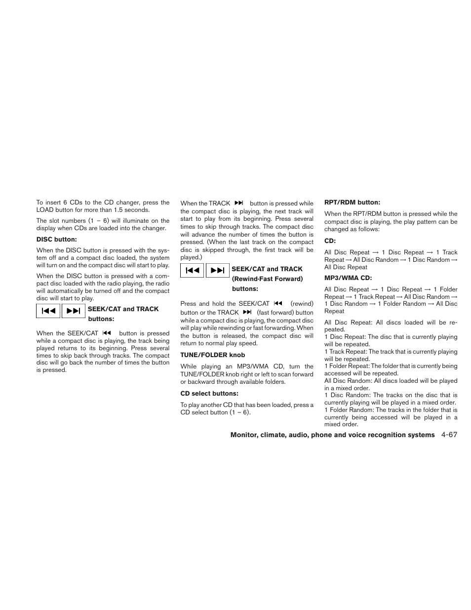 NISSAN 2010 Maxima User Manual | Page 227 / 457