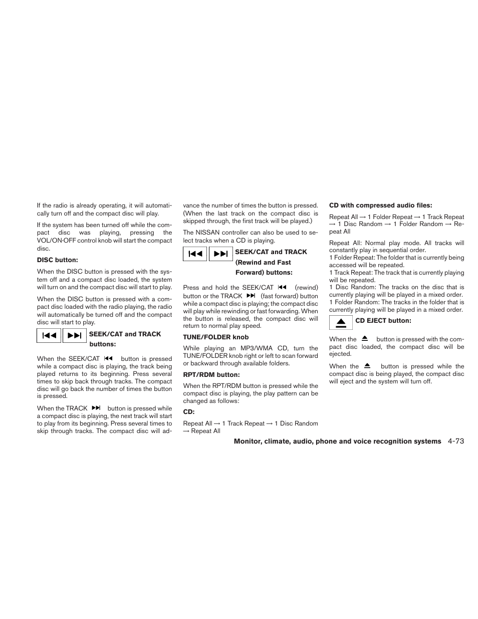 NISSAN 2010 Maxima User Manual | Page 233 / 457
