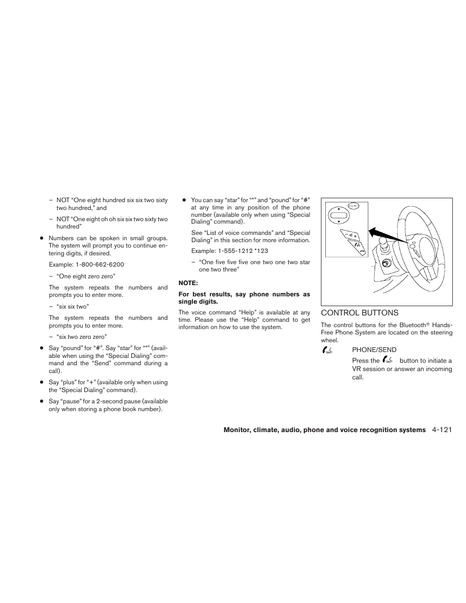 Control buttons -121 | NISSAN 2010 Maxima User Manual | Page 281 / 457