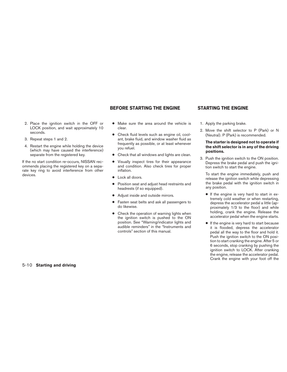 NISSAN 2010 Maxima User Manual | Page 338 / 457