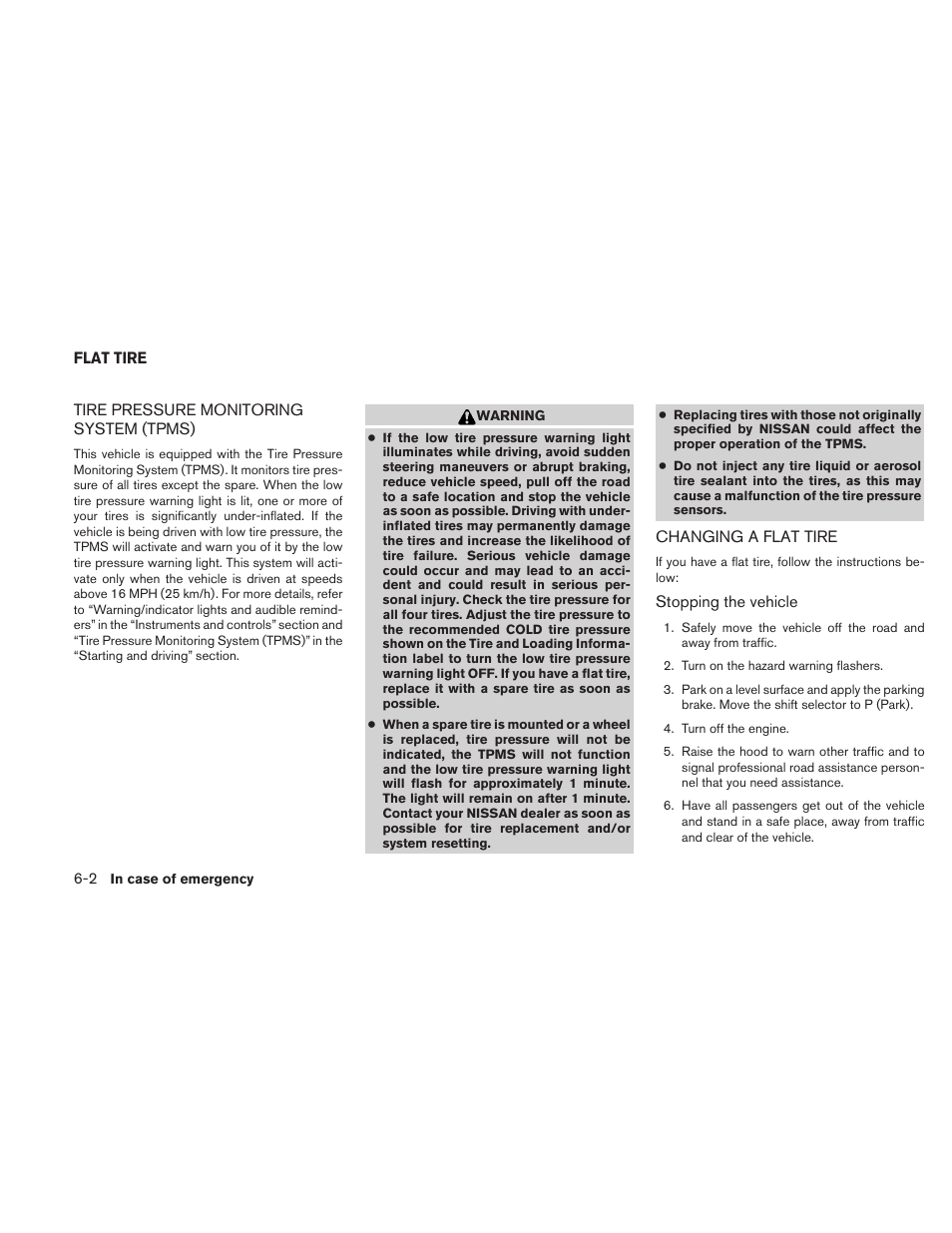 Flat tire -2 | NISSAN 2010 Maxima User Manual | Page 358 / 457