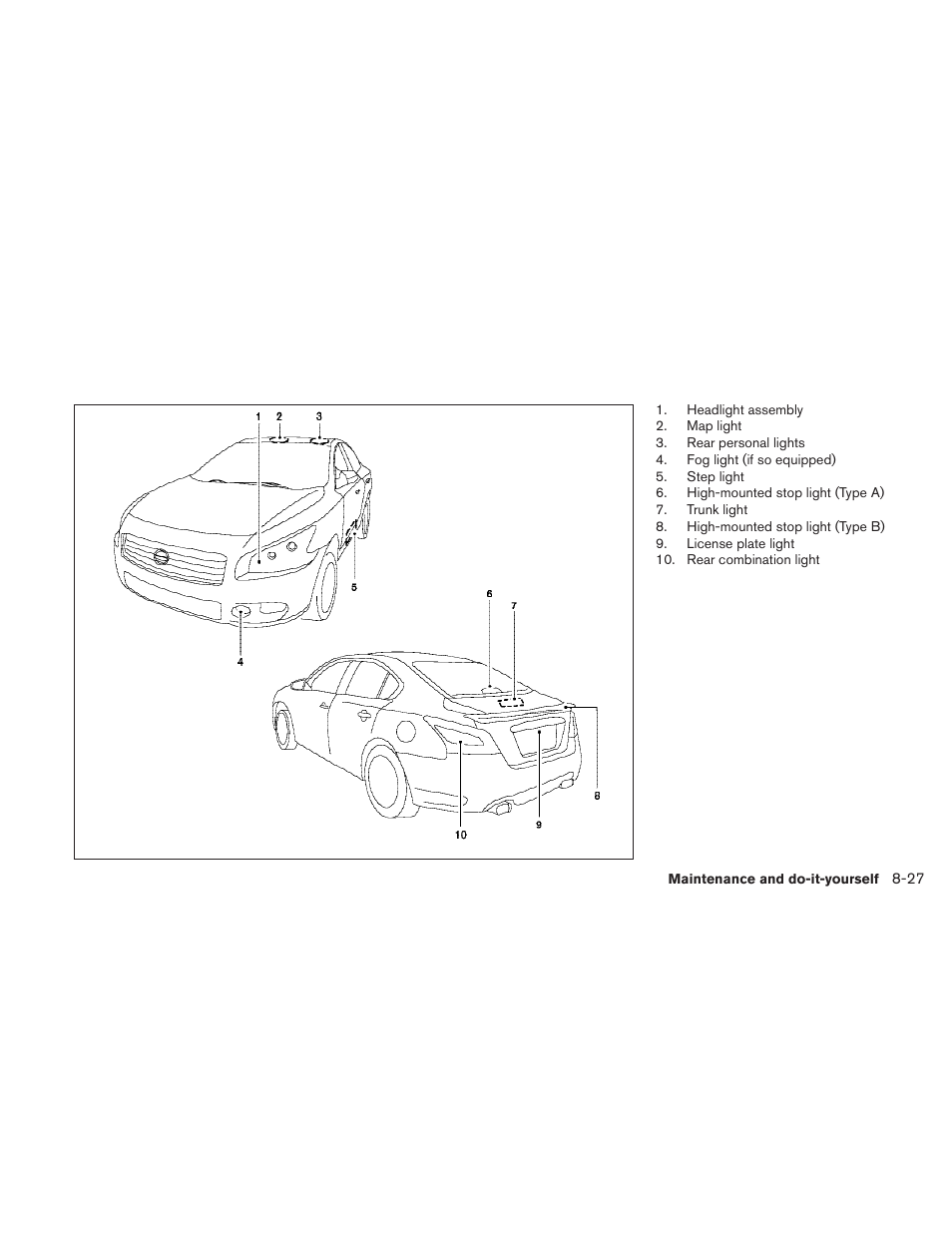 NISSAN 2010 Maxima User Manual | Page 405 / 457
