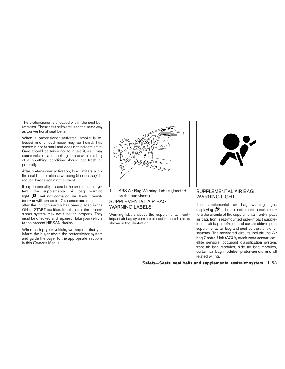 NISSAN 2010 Maxima User Manual | Page 69 / 457