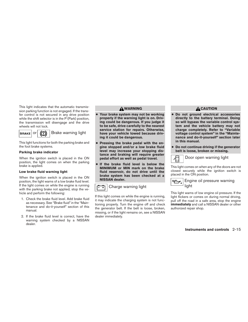 NISSAN 2010 Frontier User Manual | Page 107 / 373
