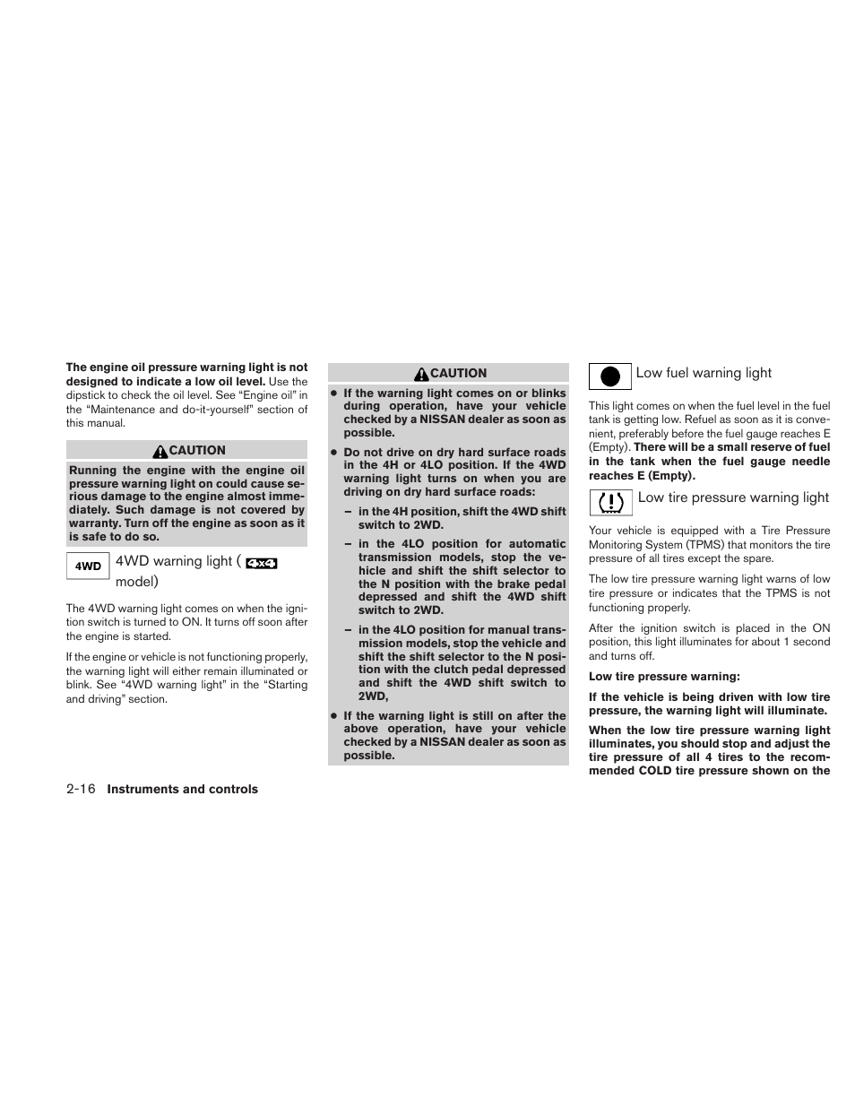 NISSAN 2010 Frontier User Manual | Page 108 / 373