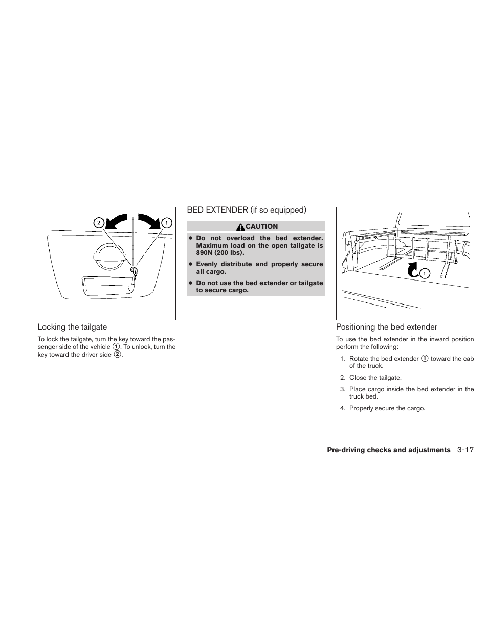 Bed extender (if so equipped) -17 | NISSAN 2010 Frontier User Manual | Page 163 / 373