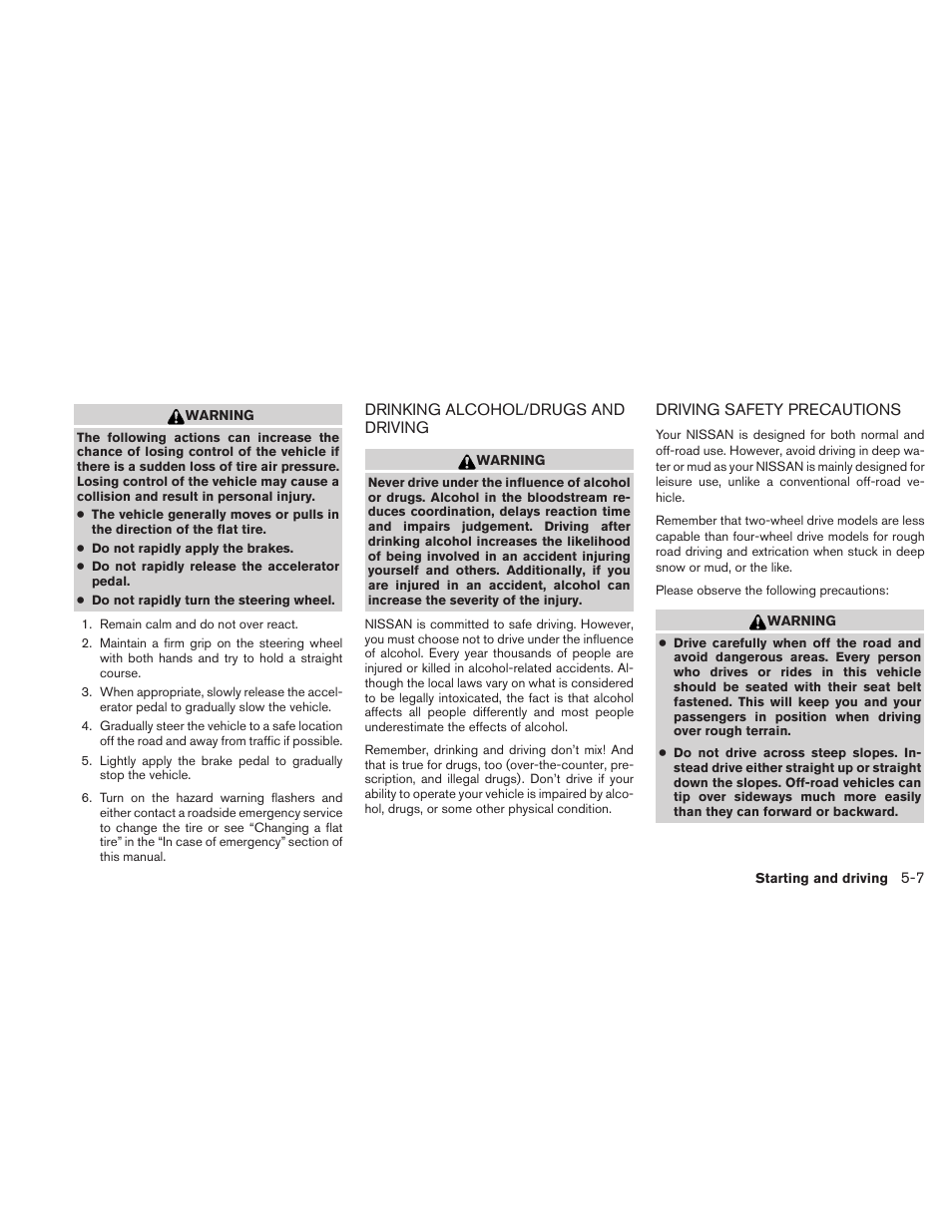 NISSAN 2010 Frontier User Manual | Page 225 / 373