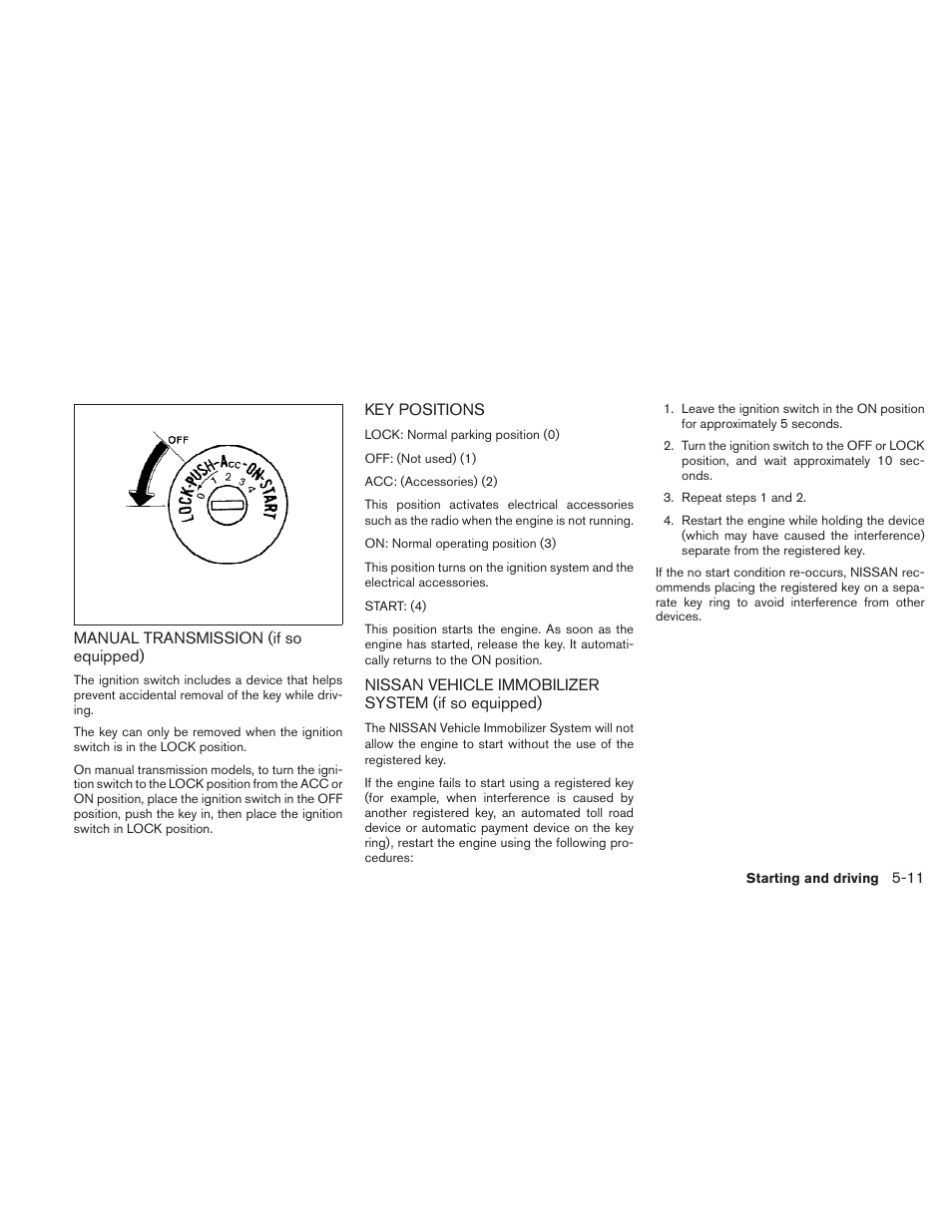 If so equipped) -11 | NISSAN 2010 Frontier User Manual | Page 229 / 373
