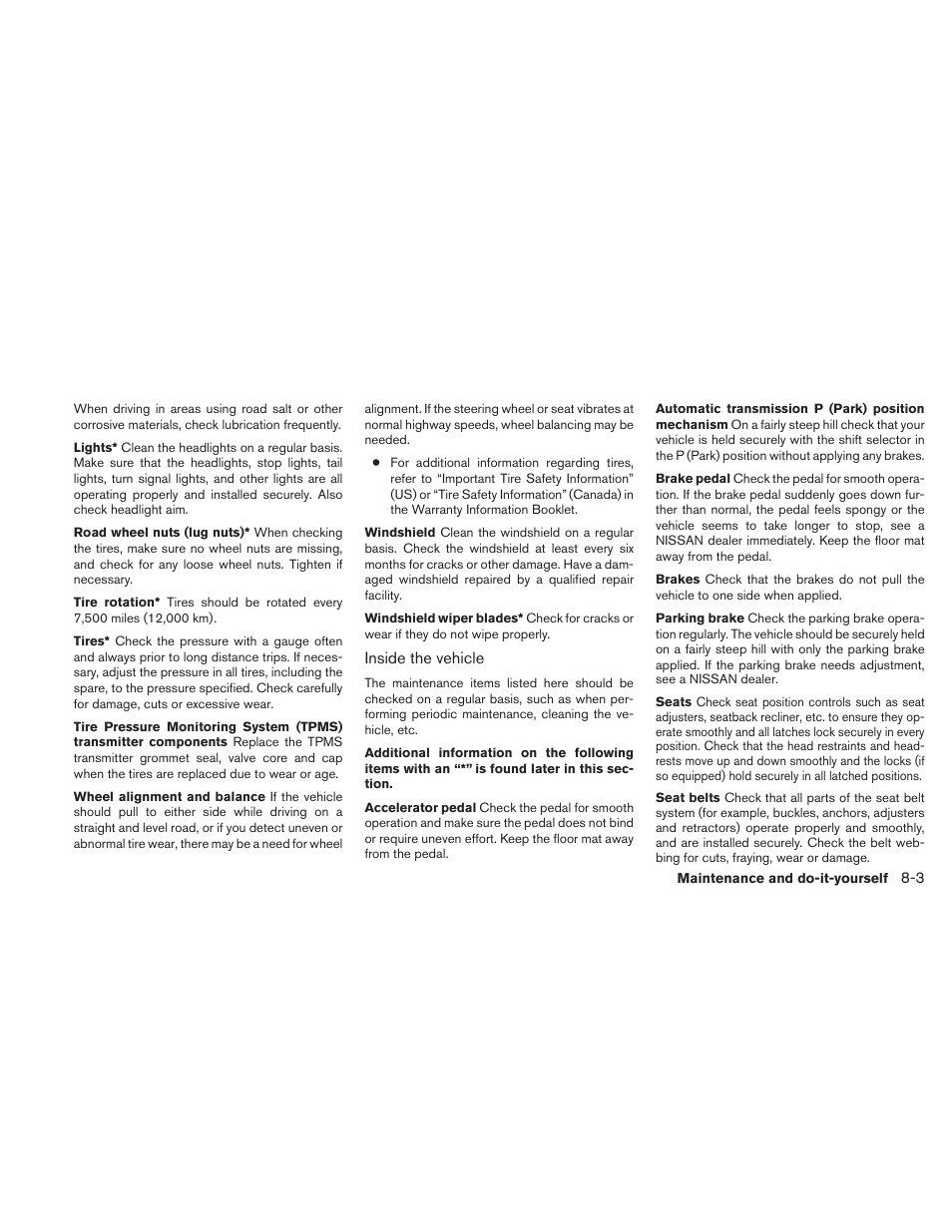 NISSAN 2010 Frontier User Manual | Page 283 / 373