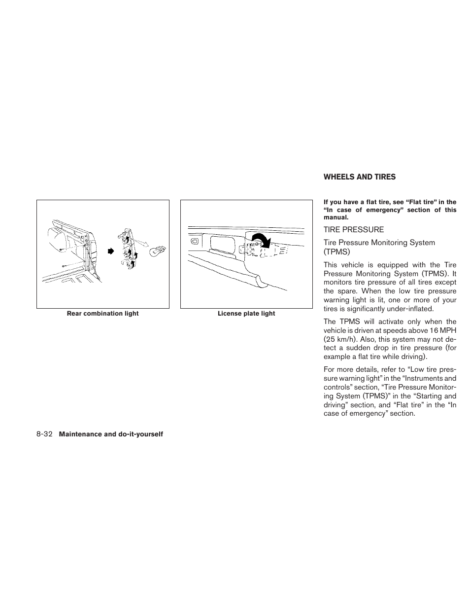 Wheels and tires -32, Tire pressure -32 | NISSAN 2010 Frontier User Manual | Page 312 / 373