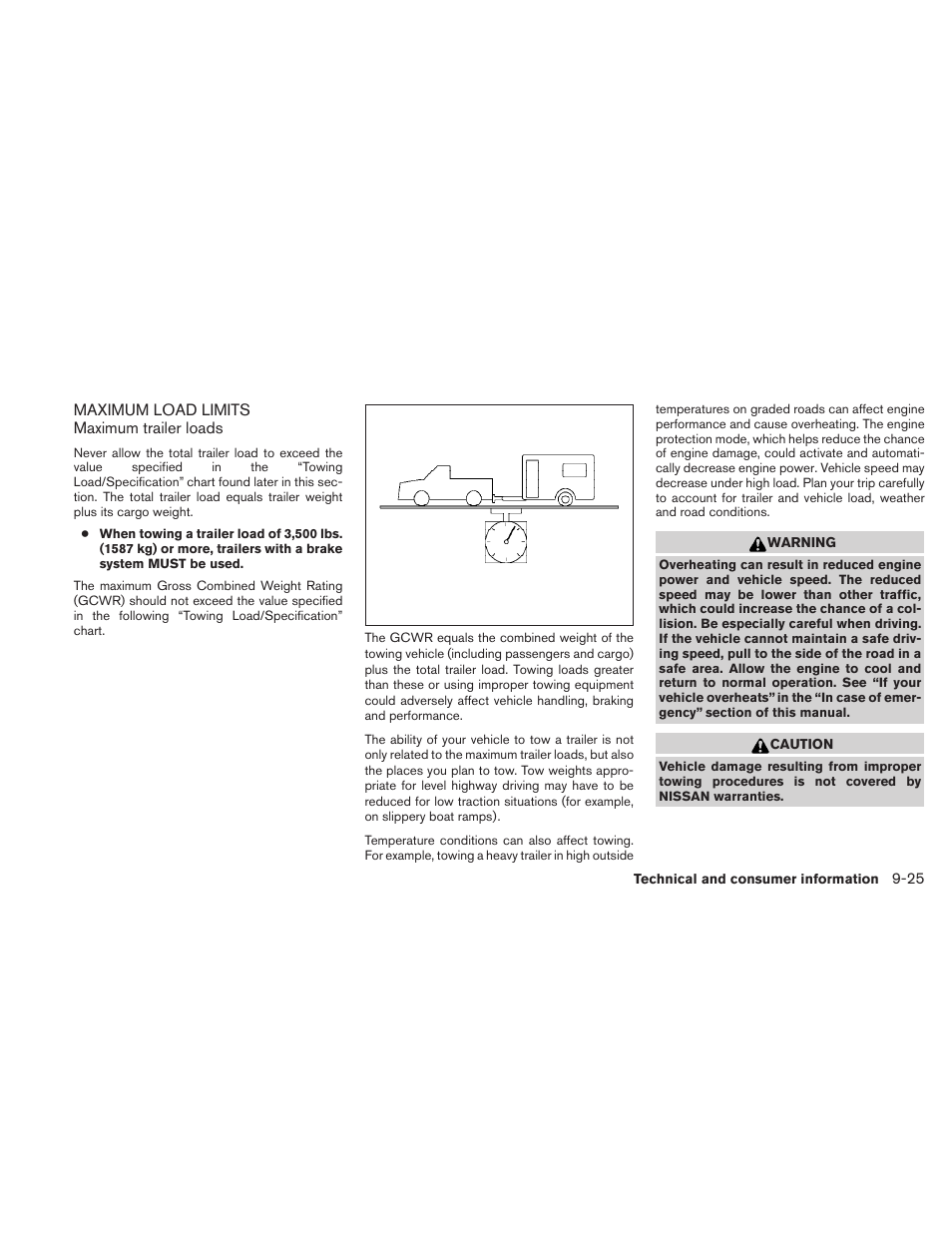 Maximum load limits -25 | NISSAN 2010 Frontier User Manual | Page 349 / 373