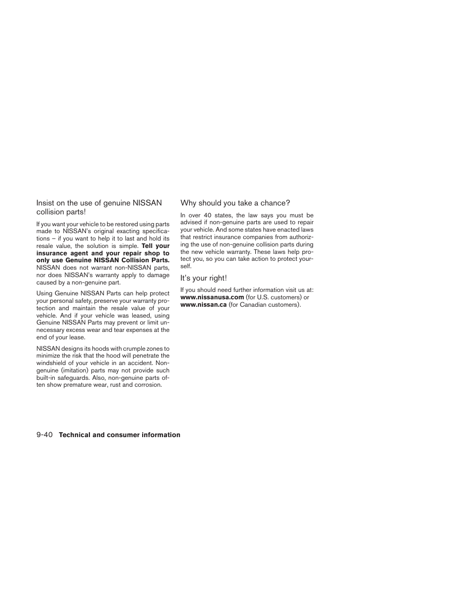 NISSAN 2010 Frontier User Manual | Page 364 / 373