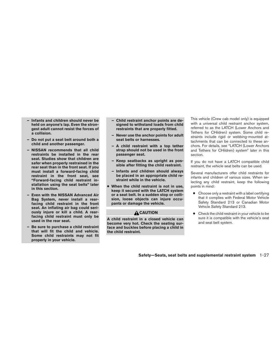 NISSAN 2010 Frontier User Manual | Page 45 / 373