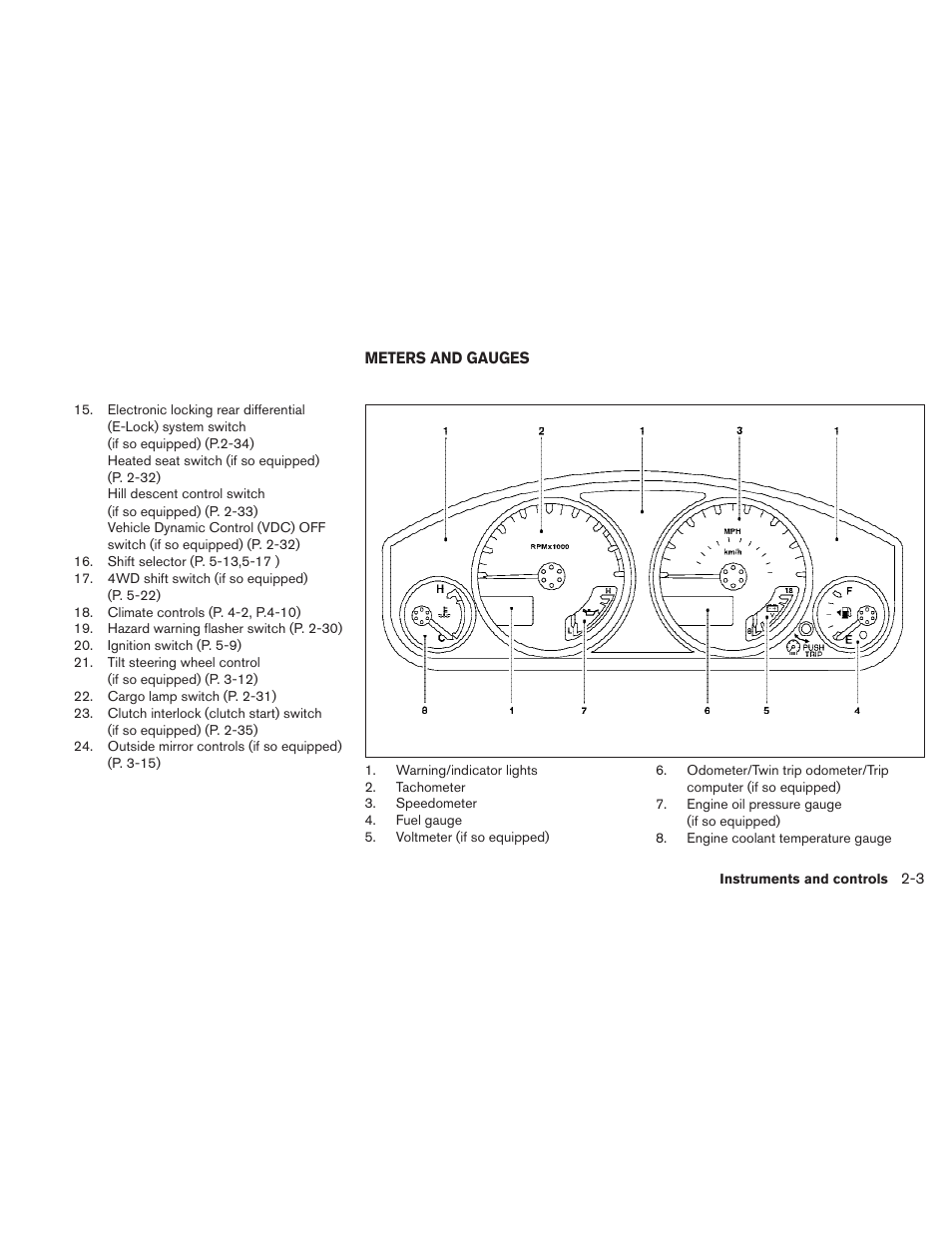 Meters and gauges -3 | NISSAN 2010 Frontier User Manual | Page 95 / 373