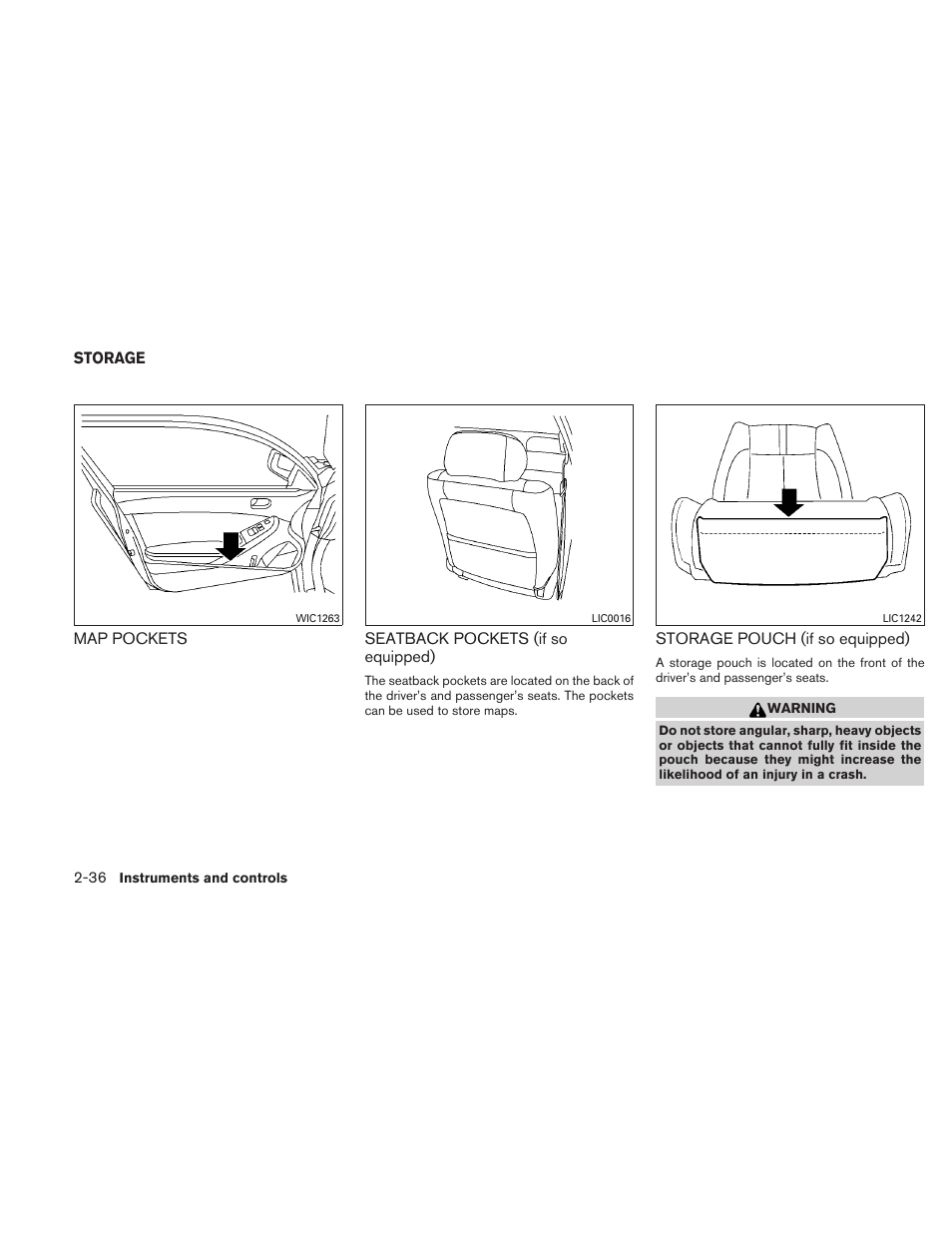 Storage -36 | NISSAN 2010 Altima User Manual | Page 113 / 438