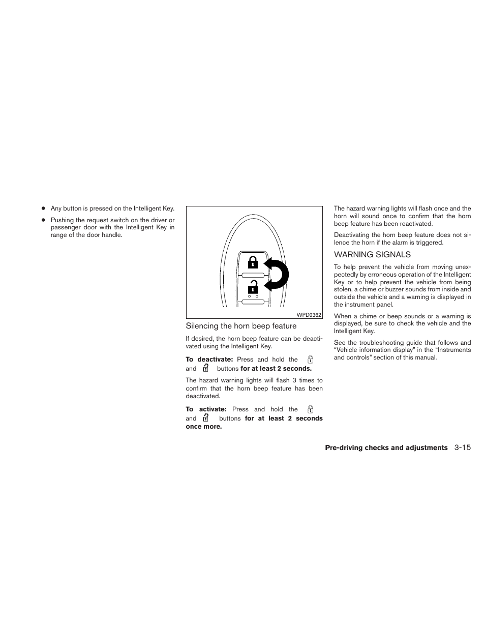 Warning signals -15 | NISSAN 2010 Altima User Manual | Page 144 / 438