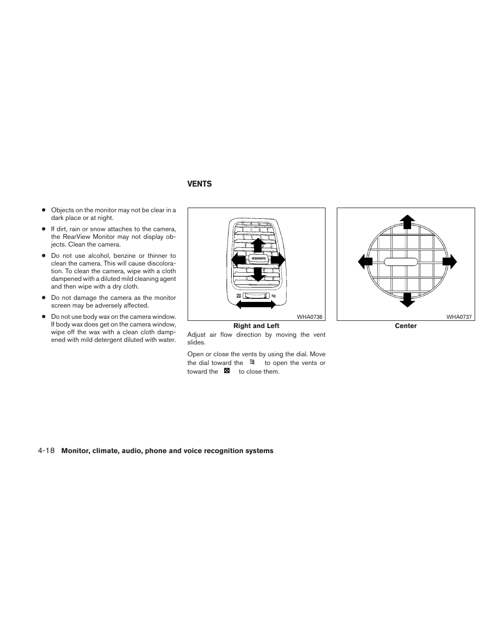 Vents -18 | NISSAN 2010 Altima User Manual | Page 179 / 438