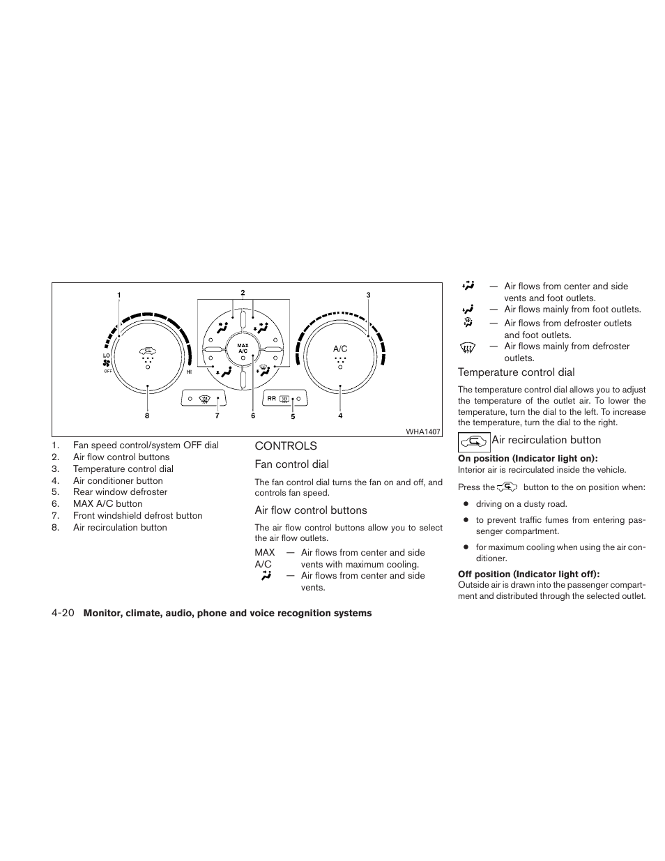 Controls -20 | NISSAN 2010 Altima User Manual | Page 181 / 438