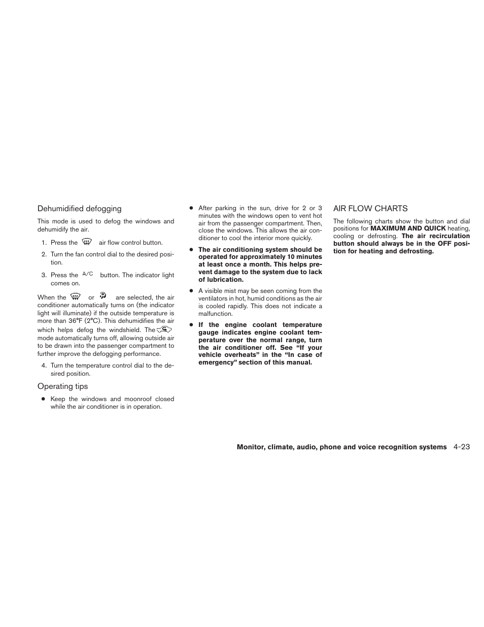 Air flow charts -23 | NISSAN 2010 Altima User Manual | Page 184 / 438