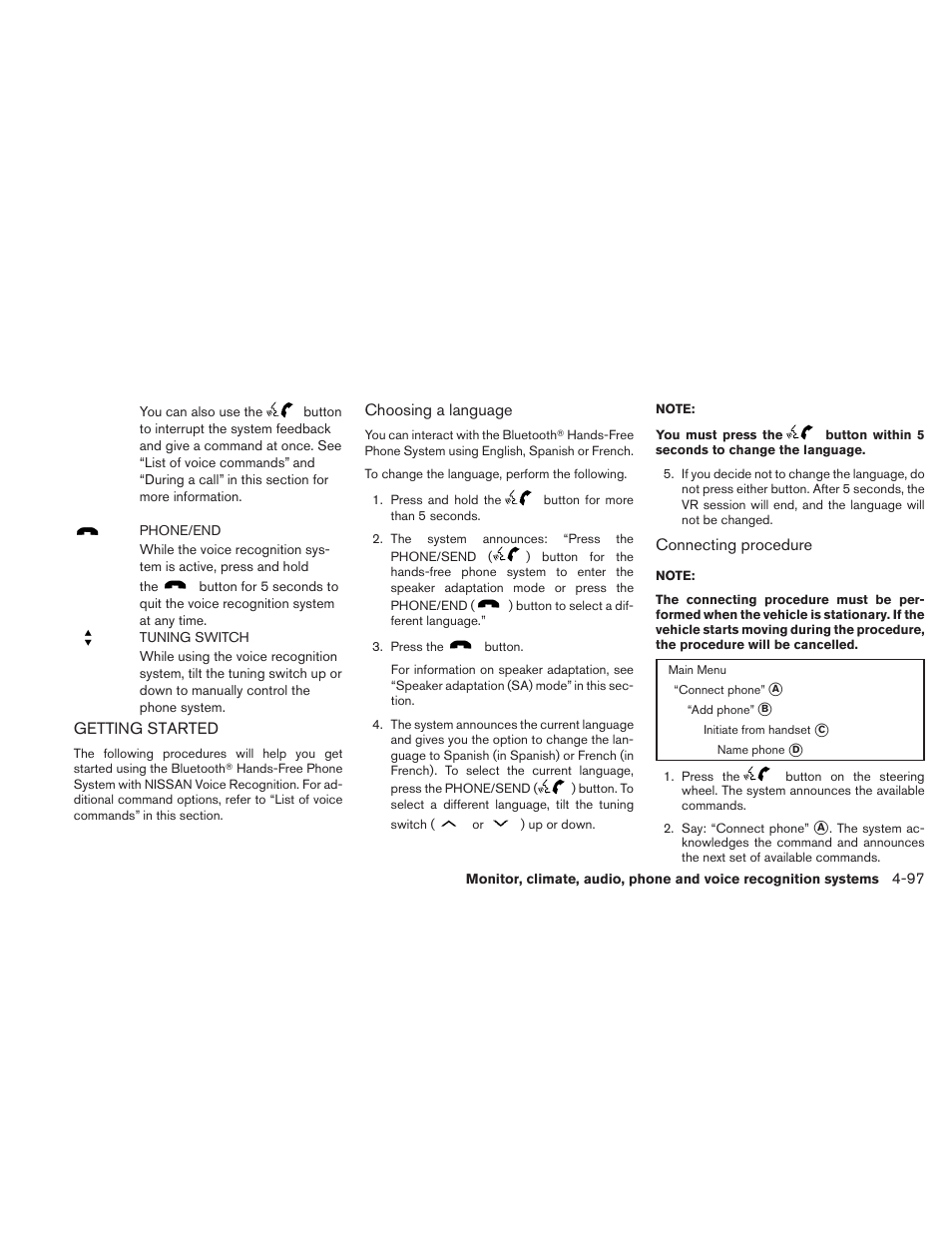 Getting started -97 | NISSAN 2010 Altima User Manual | Page 258 / 438