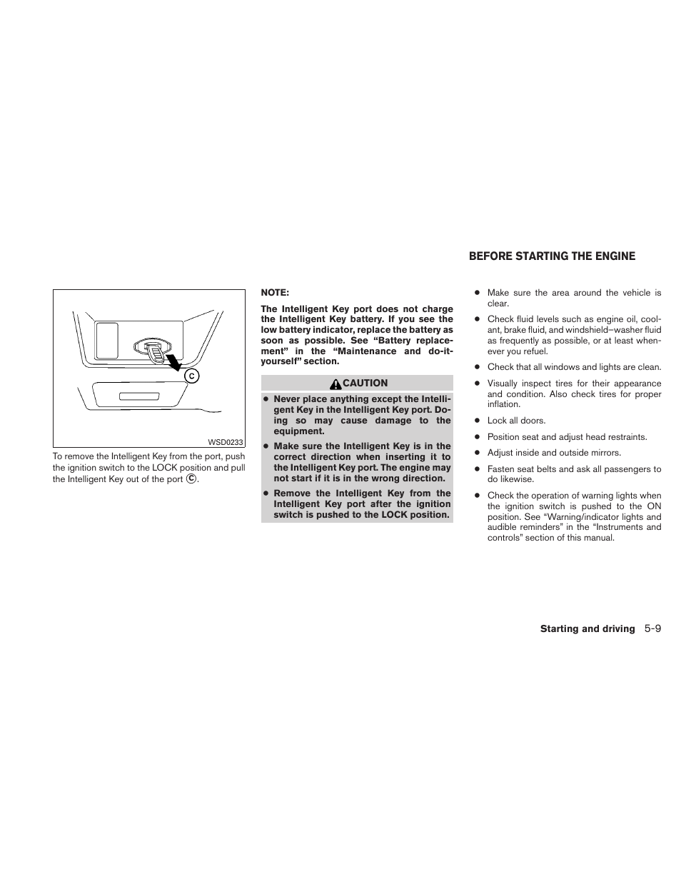 Before starting the engine -9 | NISSAN 2010 Altima User Manual | Page 312 / 438