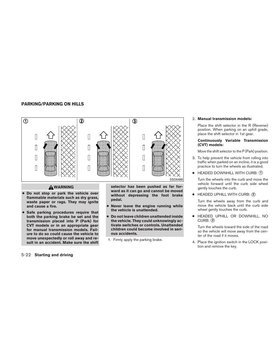 Parking/parking on hills -22 | NISSAN 2010 Altima User Manual | Page 325 / 438