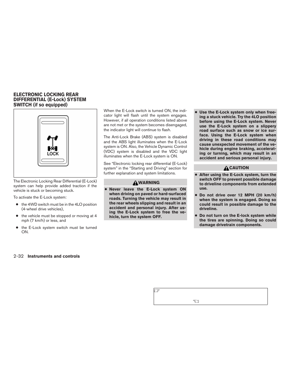 Switch (if so equipped) -32 | NISSAN 2009 Xterra User Manual | Page 108 / 336