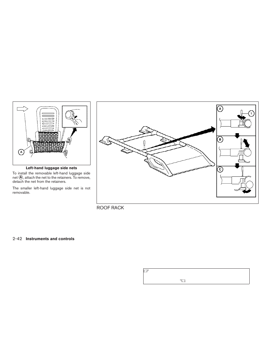 Roof rack -42 | NISSAN 2009 Xterra User Manual | Page 118 / 336