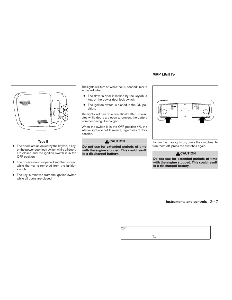 Map lights -47 | NISSAN 2009 Xterra User Manual | Page 123 / 336