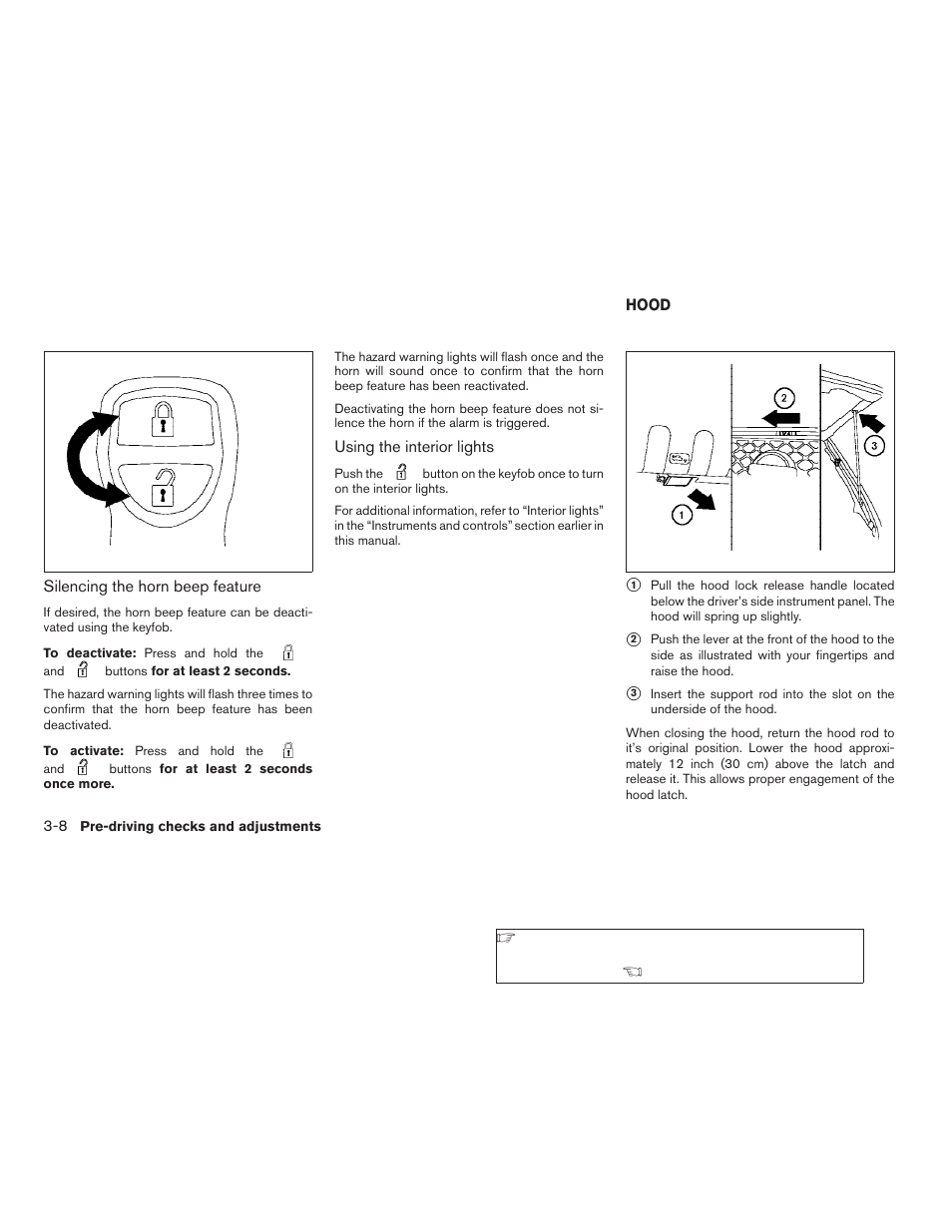 Hood -8 | NISSAN 2009 Xterra User Manual | Page 132 / 336