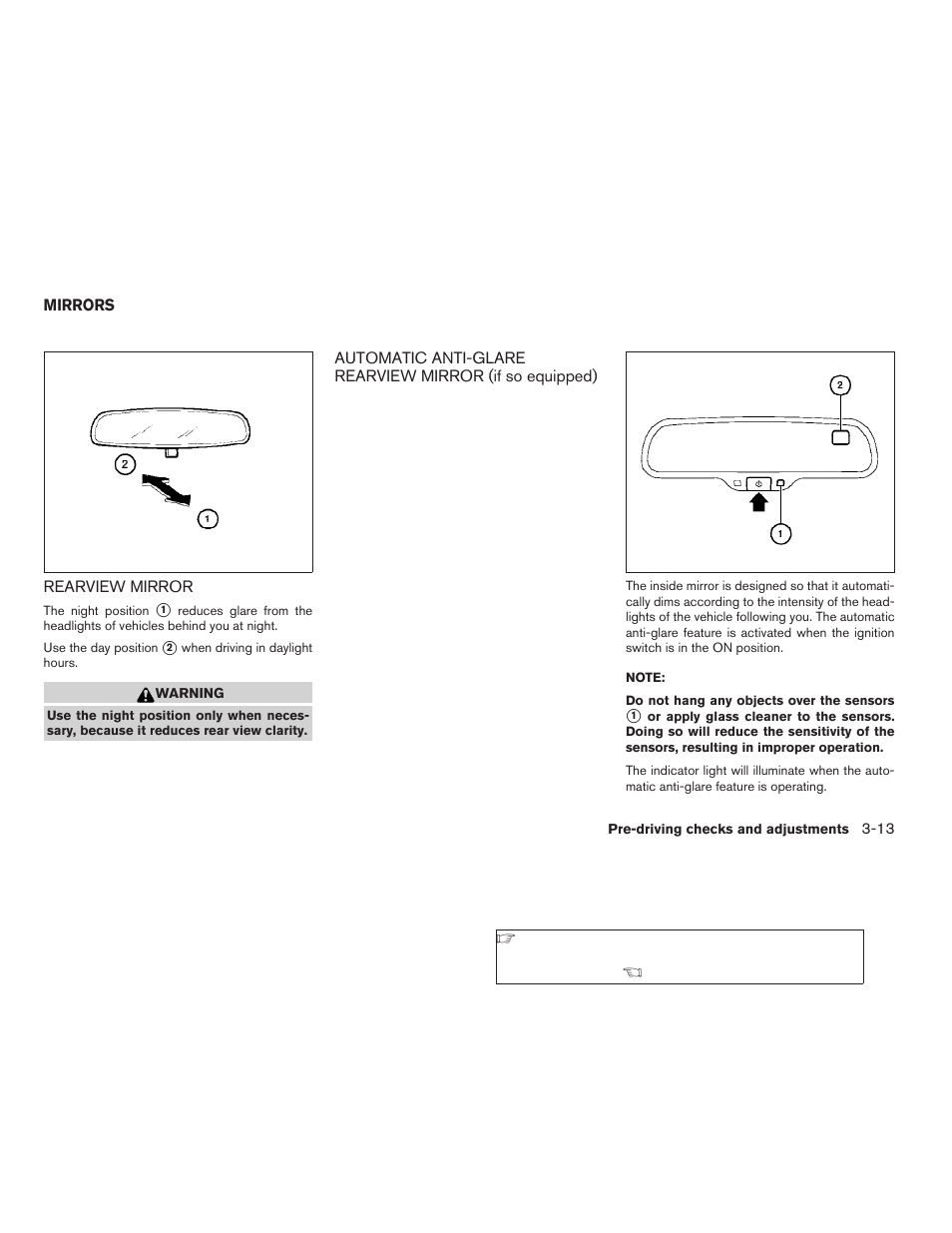 Mirrors -13, If so equipped) -13 | NISSAN 2009 Xterra User Manual | Page 137 / 336