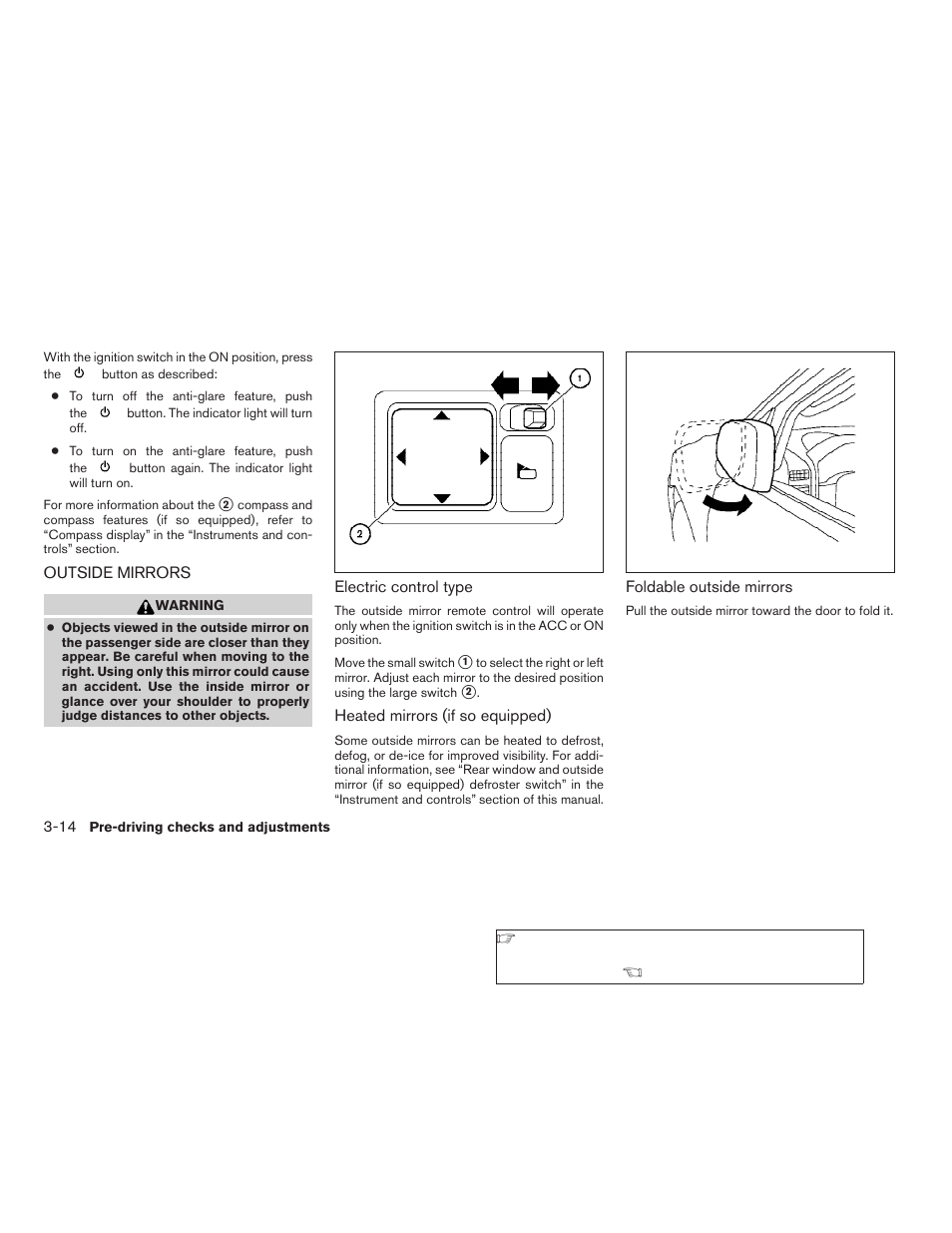 Outside mirrors -14 | NISSAN 2009 Xterra User Manual | Page 138 / 336