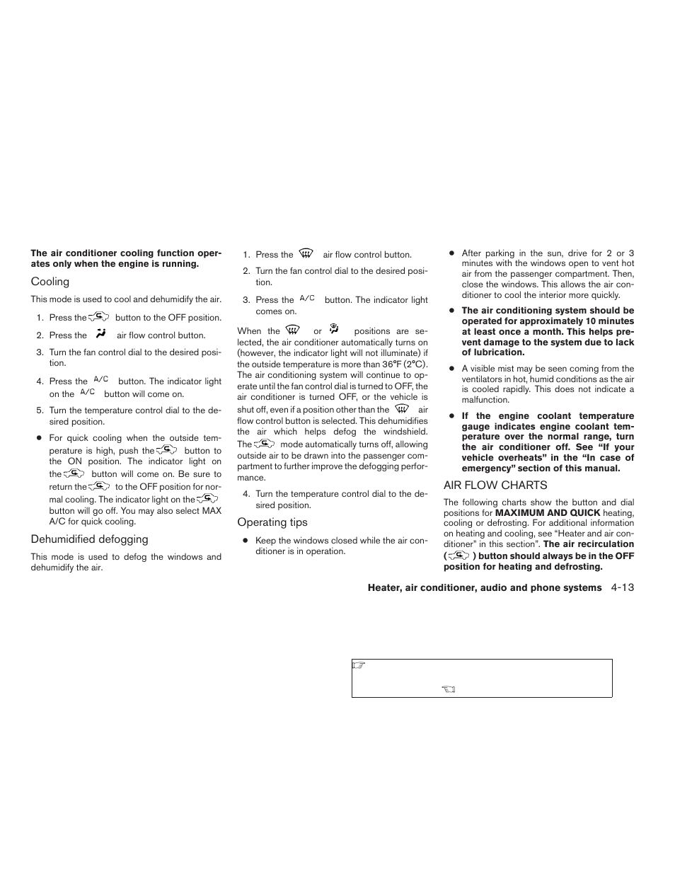 Air flow charts -13 | NISSAN 2009 Xterra User Manual | Page 151 / 336