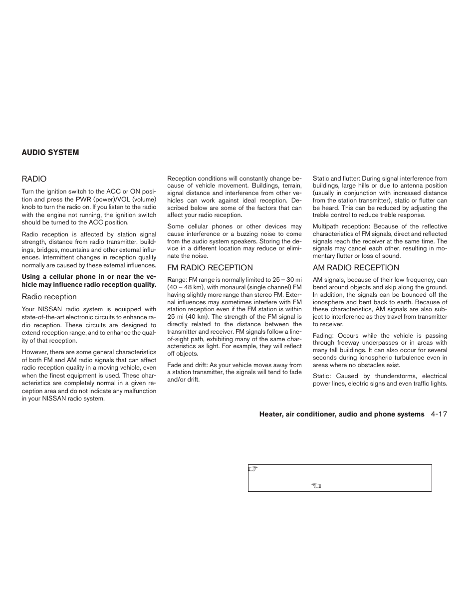 Audio system -17 | NISSAN 2009 Xterra User Manual | Page 155 / 336