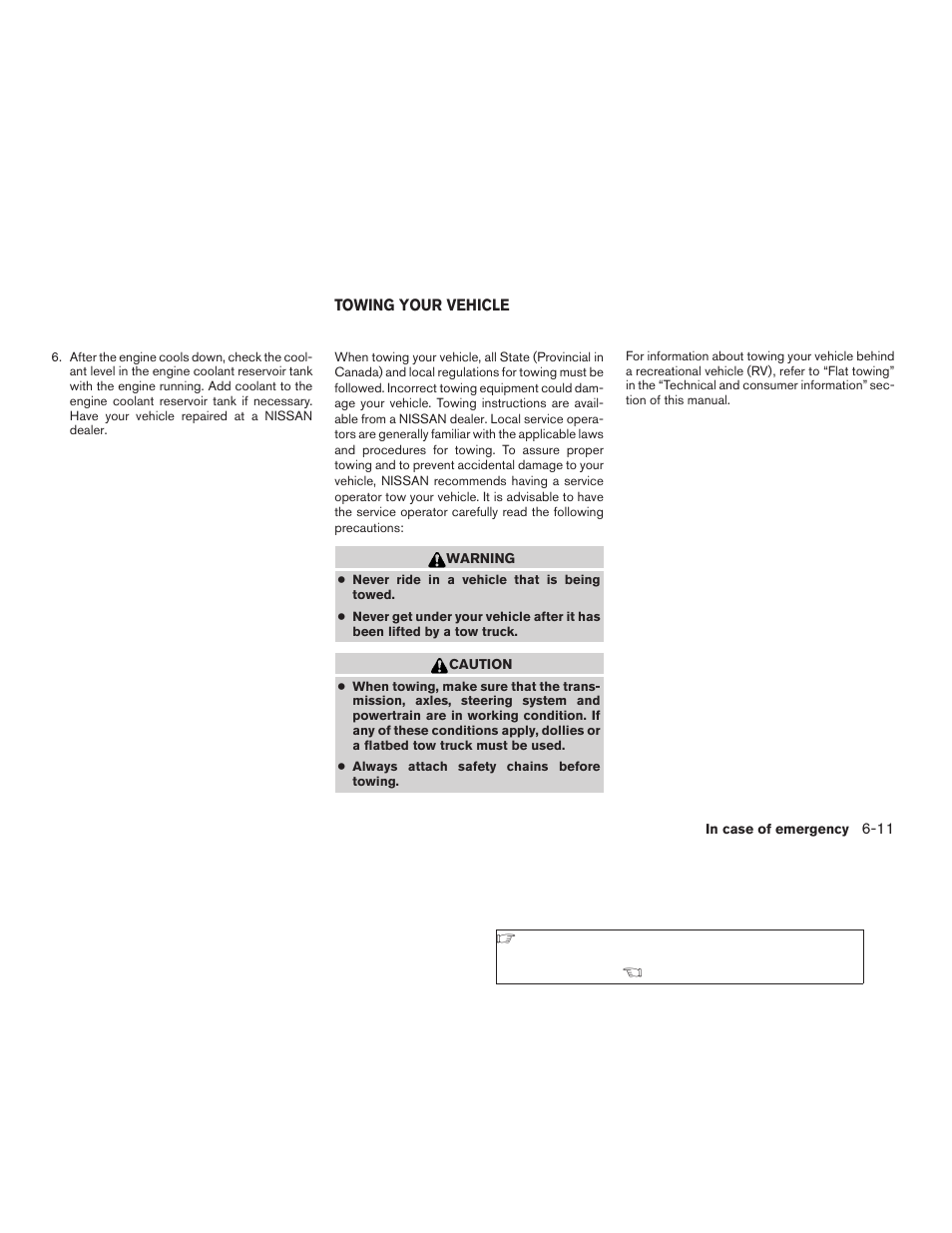 Towing your vehicle -11 | NISSAN 2009 Xterra User Manual | Page 243 / 336