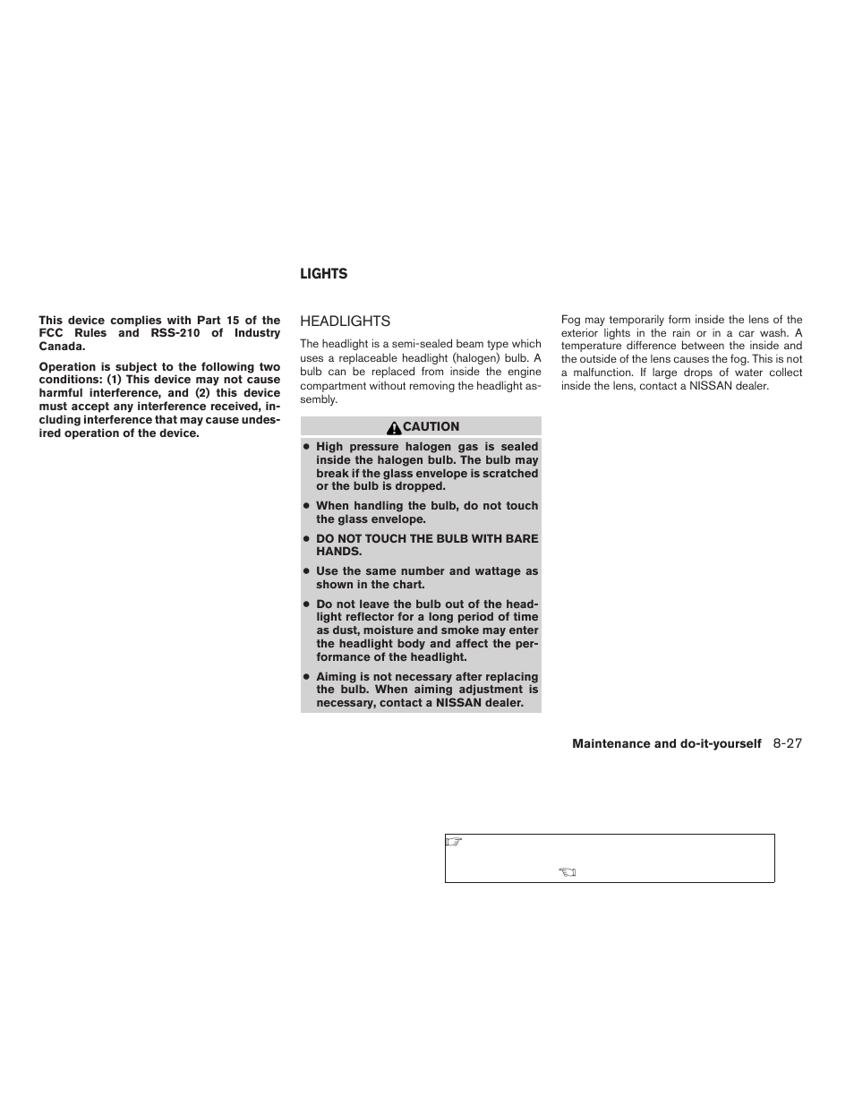 Lights -27, Headlights -27 | NISSAN 2009 Xterra User Manual | Page 279 / 336