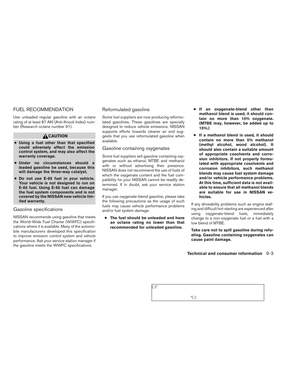 Fuel recommendation -3 | NISSAN 2009 Xterra User Manual | Page 297 / 336