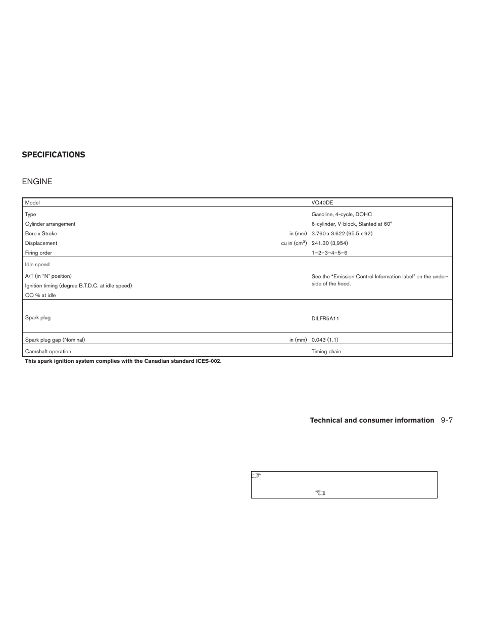 Specifications -7, Engine -7, Engine | Specifications | NISSAN 2009 Xterra User Manual | Page 301 / 336