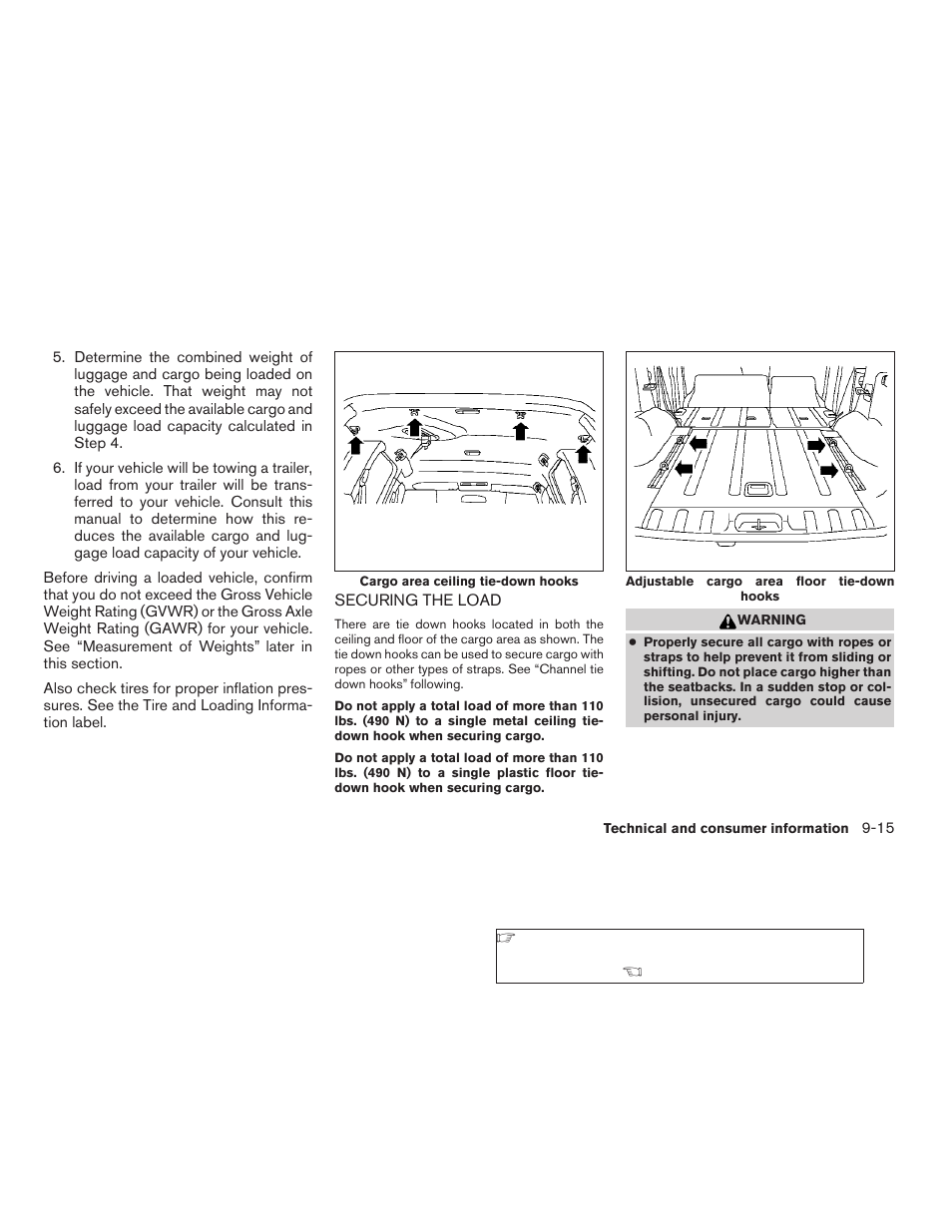 Securing the load -15 | NISSAN 2009 Xterra User Manual | Page 309 / 336