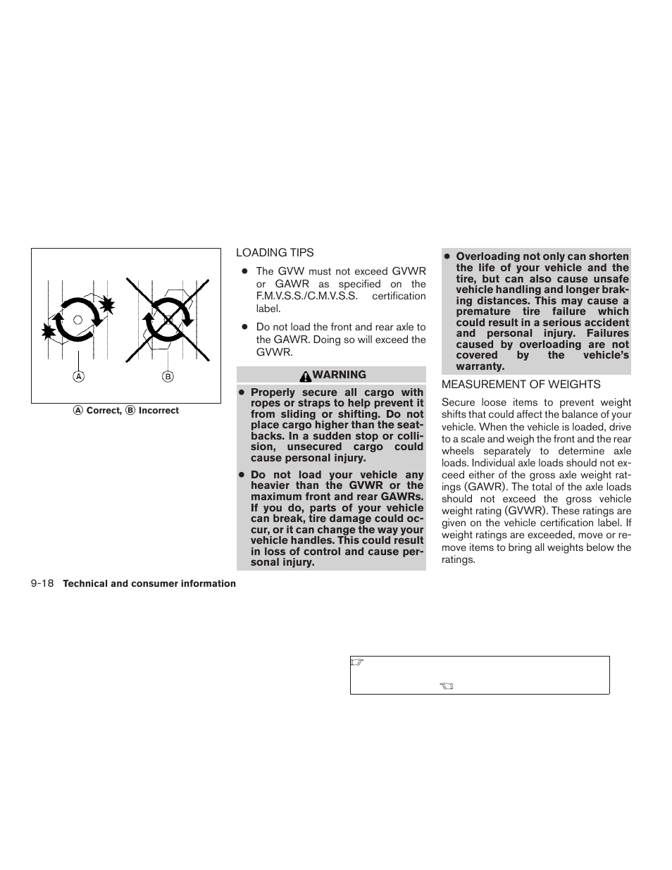 Loading tips -18 measurement of weights -18 | NISSAN 2009 Xterra User Manual | Page 312 / 336